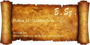 Babaji Szabolcs névjegykártya